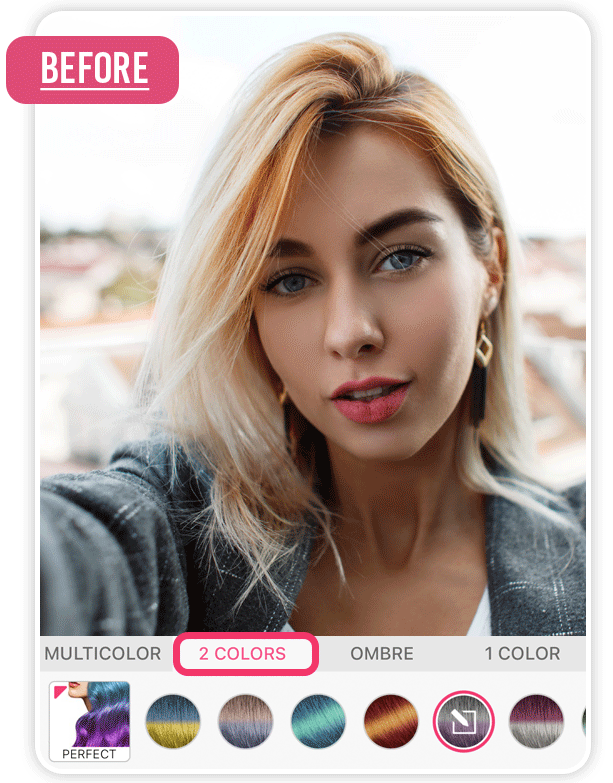 Teste filtros de cor de cabelo branco com o melhor aplicativo de teste de cabelo: o YouCam Makeup!