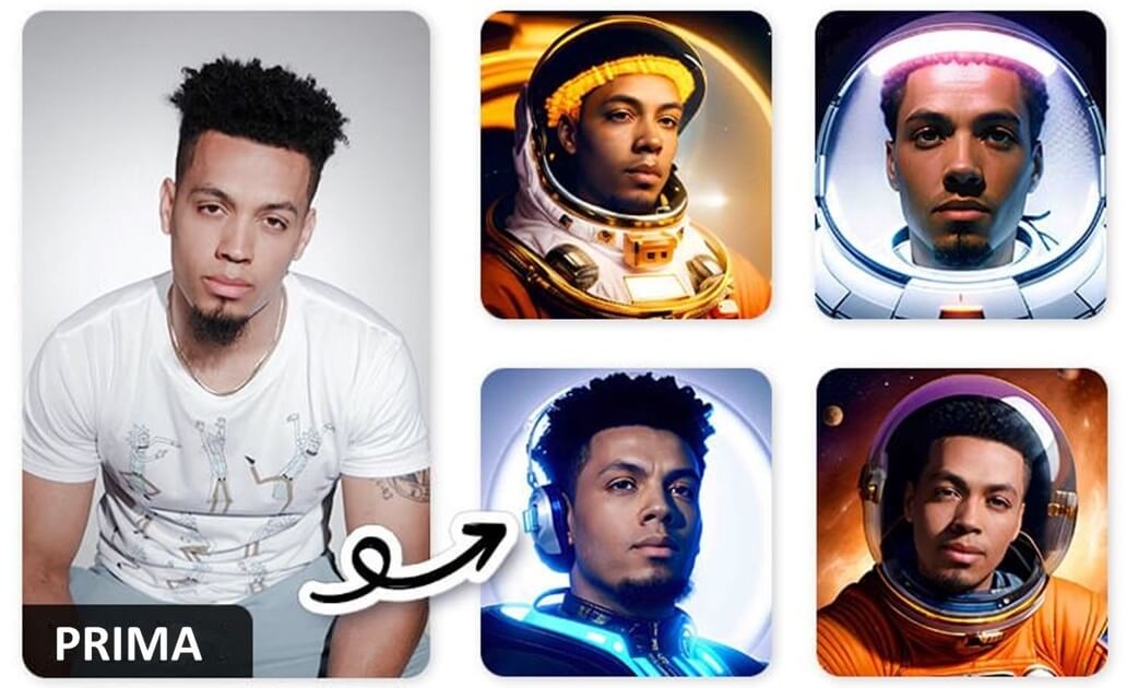 Avatar AI Stile Astronauta per Foto Profilo