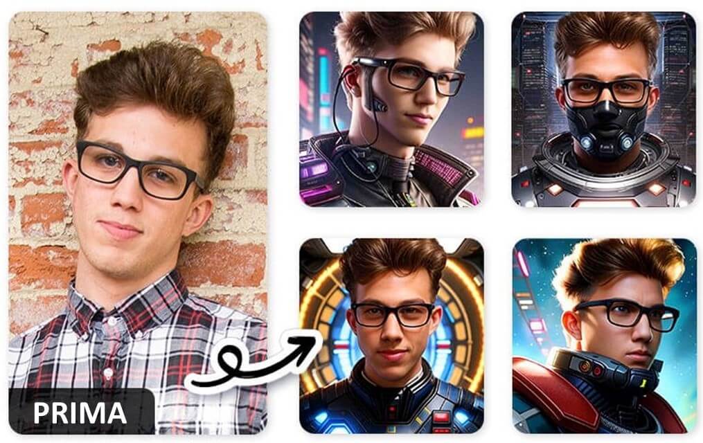 Avatar AI Futuristici per Foto Profilo