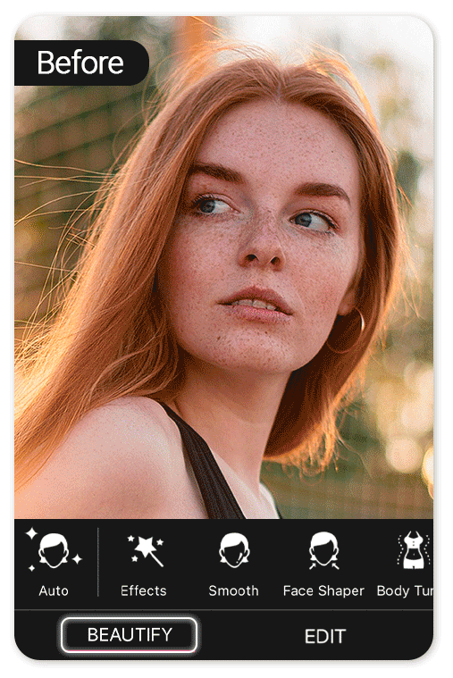 Retoque a pele com o YouCam Perfect