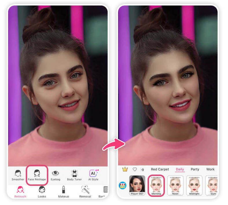 ajouter filtre makeup