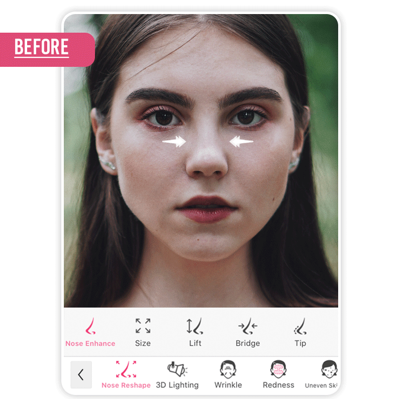 Retouche visage pour améliorer un selfie