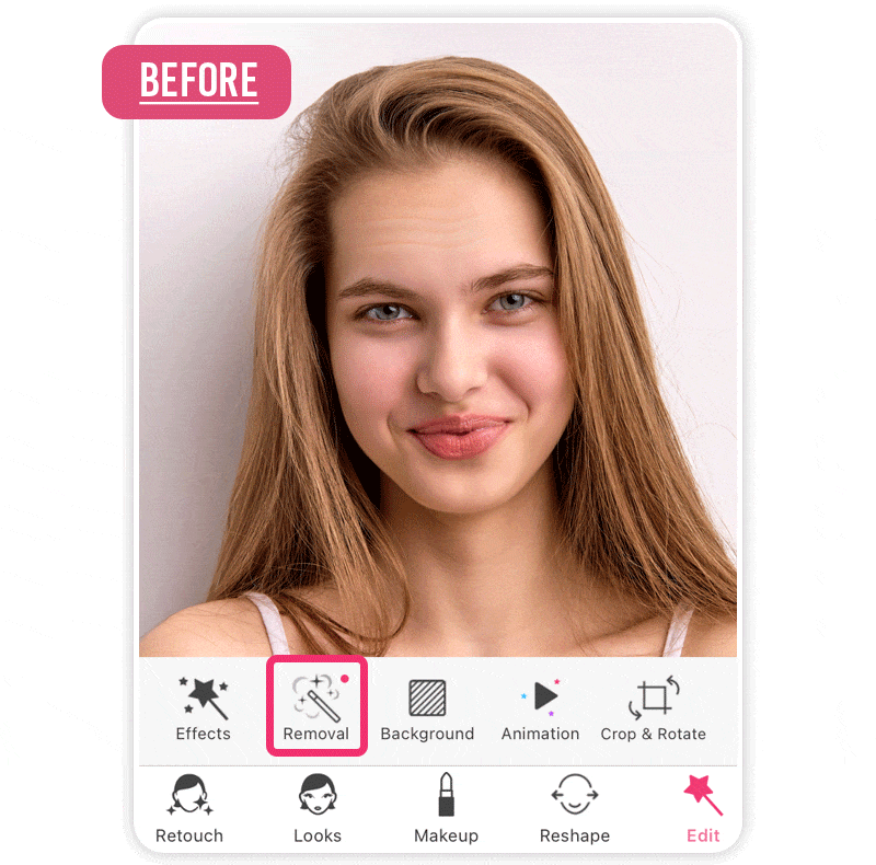 Mit YouCam Makeup kannst du ganz einfach Pickel aus Selfies entfernen.