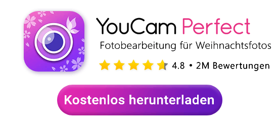 Lade YouCam Perfect herunter und bearbeite deine Weihnachtsbilder!