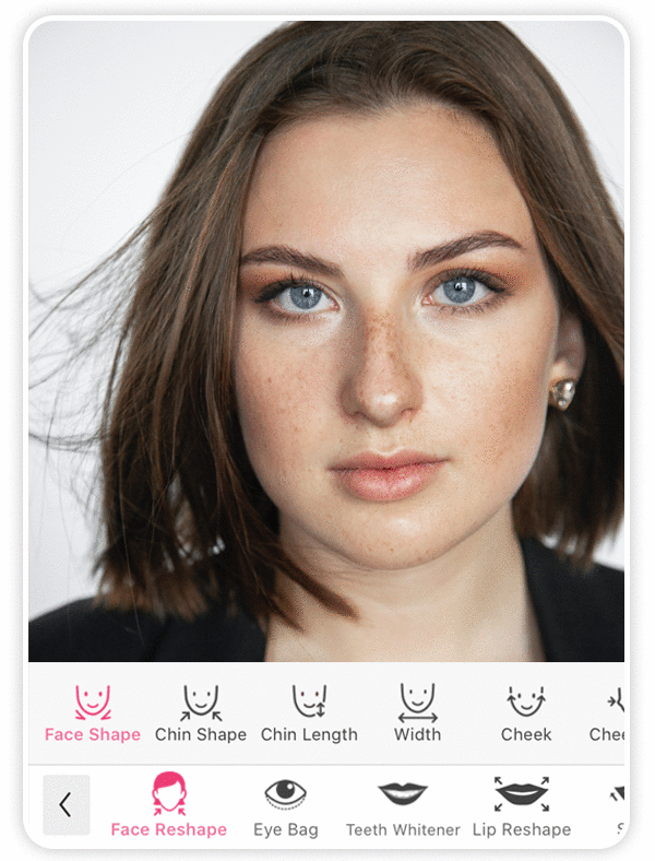 Application retouche visage pour lisser la peau et affiner le visage