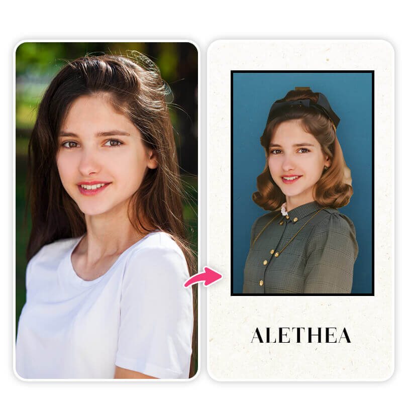 Essayer des vêtements comme la tendance AI yearbook via appli AI Fashion YouCam Makeup