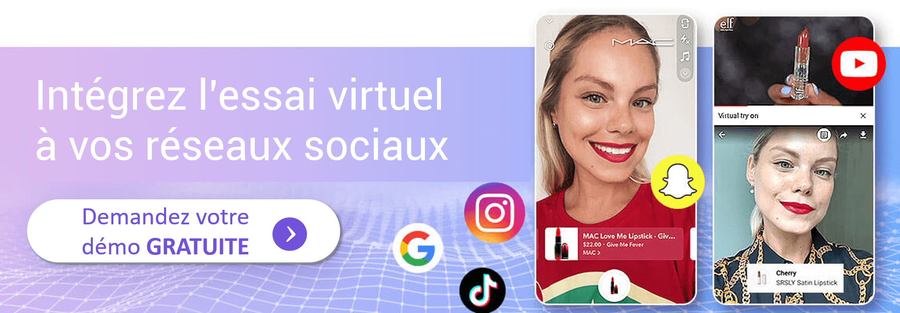 Intégrez l'essai virtuel à vos réseaux sociaux