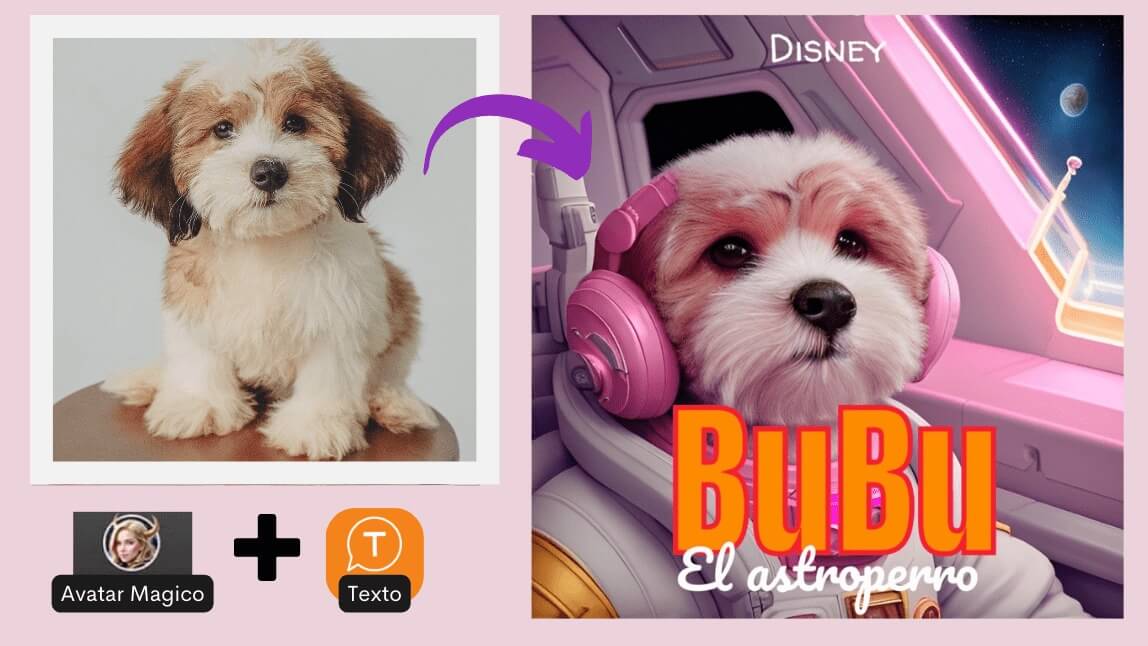 Cómo caricaturizar a tu mascota a partir de una foto | Crea un Cartel de Disney personalizado