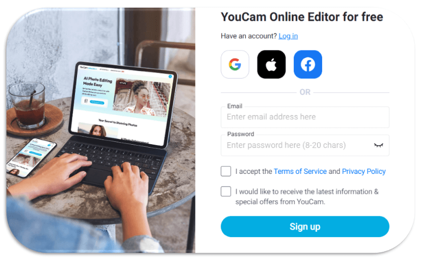 Inscrivez-vous gratuitement et obtenez des crédits pour l'extension d'image IA