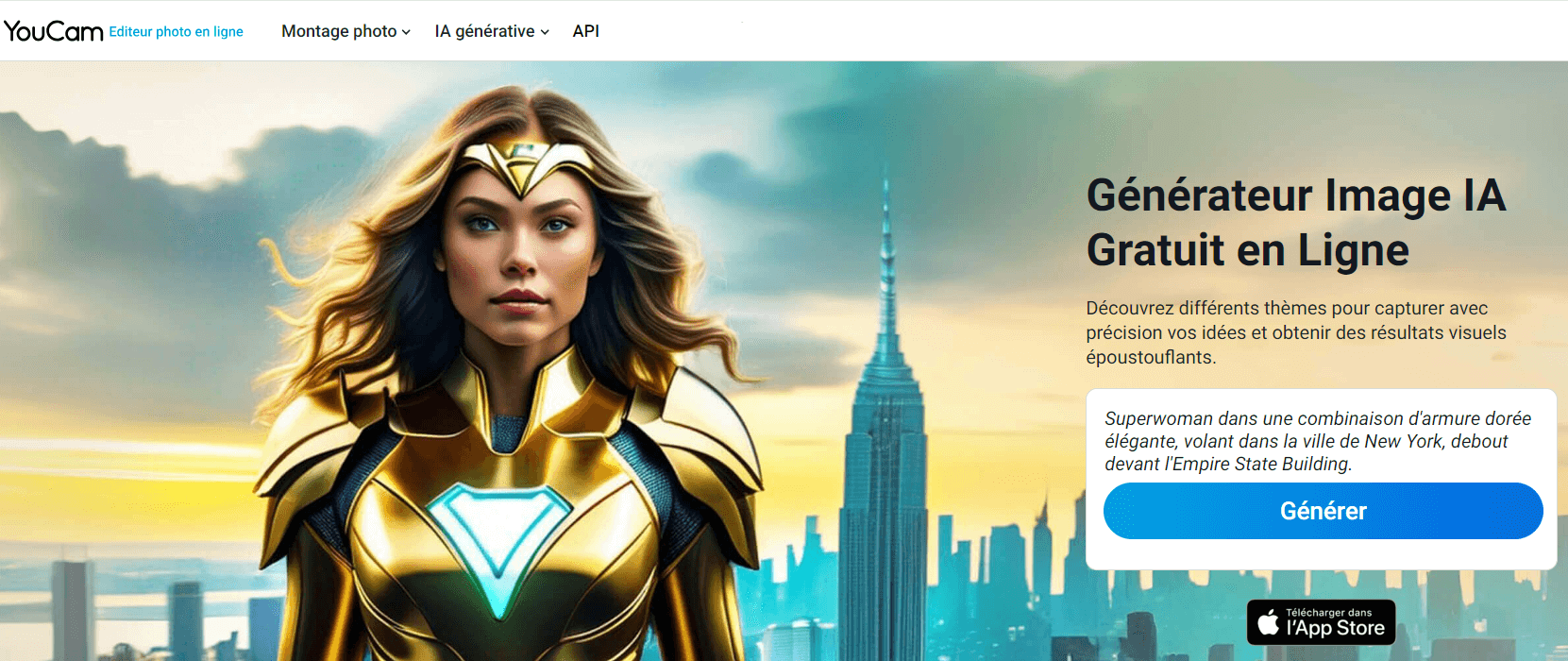 YouCam Editeur en Ligne : générateur d'image IA gratuit en ligne