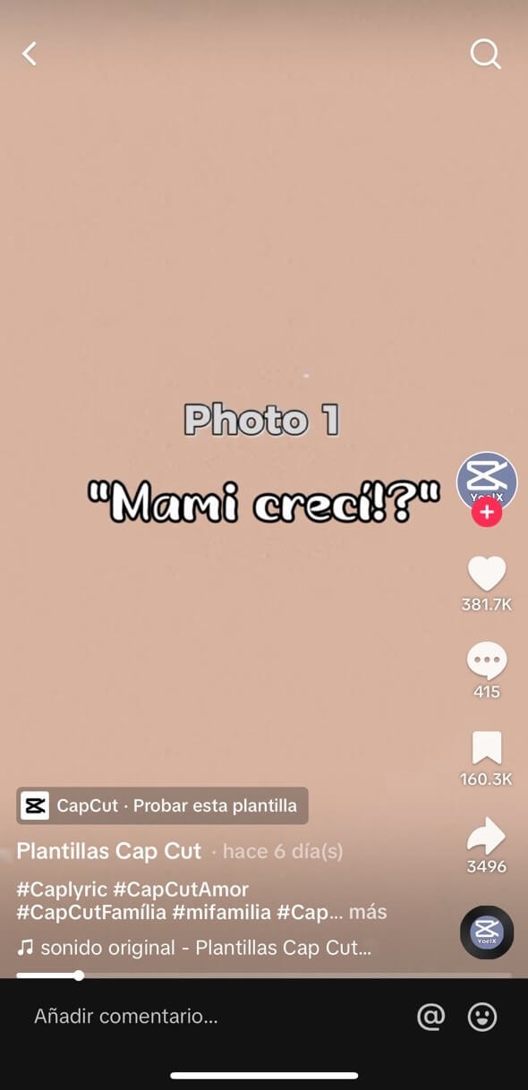 mami creci, si mi amor trend
