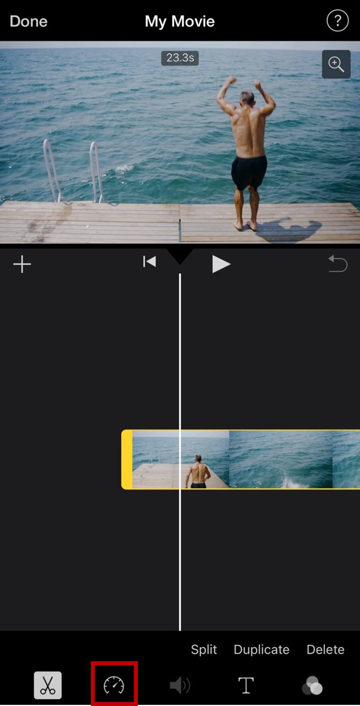 放慢 iPhone 影片速度