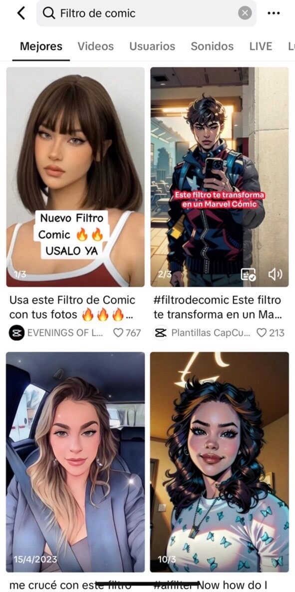Filtro de cómic marvel capcut tiktok