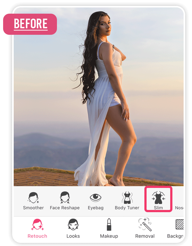 Edite pernas com o YouCam Makeup