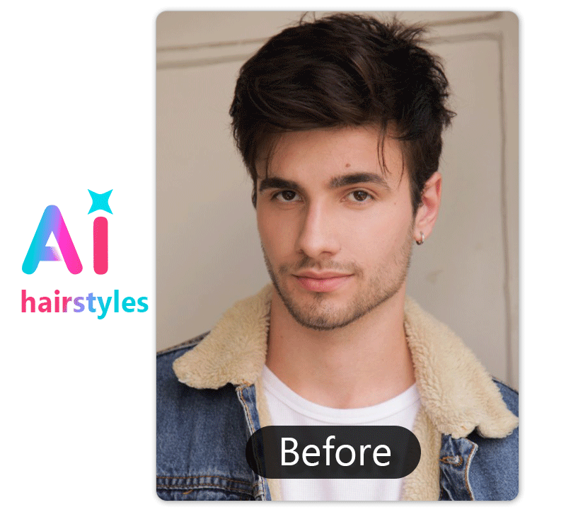 Aplicativo de corte IA para testar corte de cabelo masculino