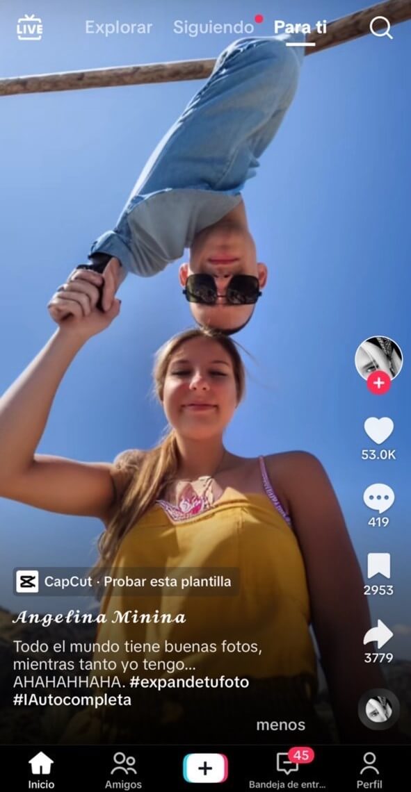 ia autocompleta TikTok