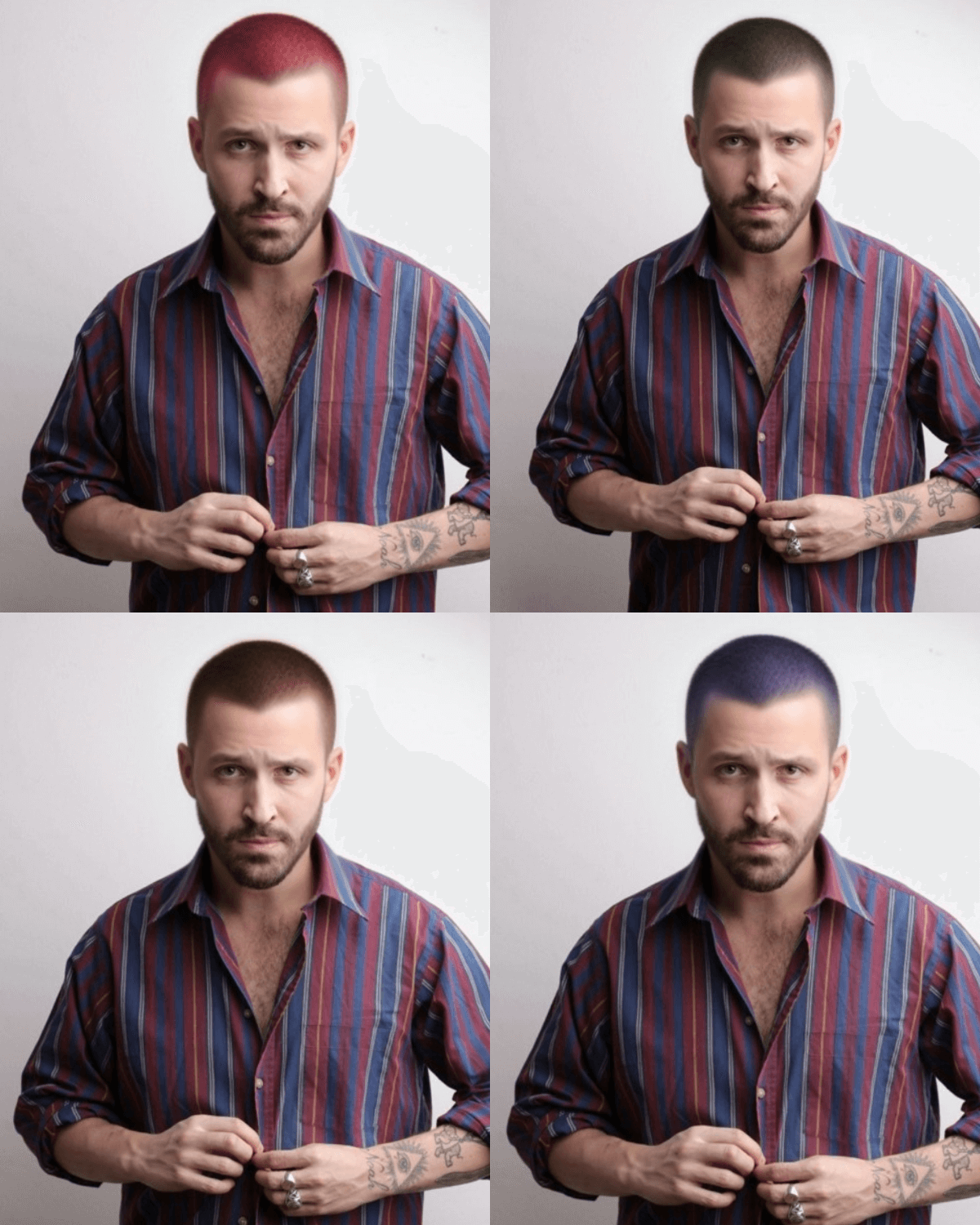 buzz cut con tintura
