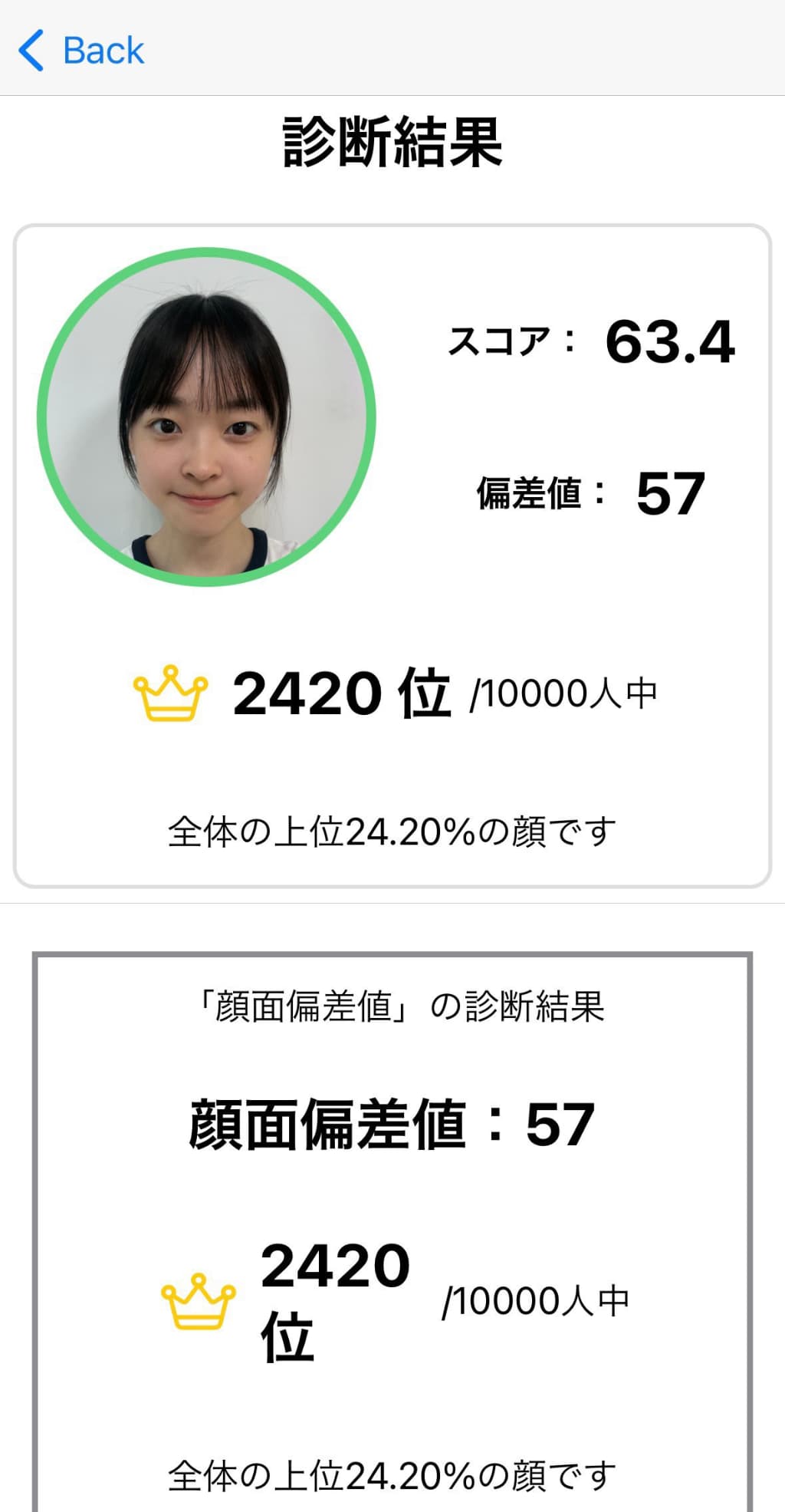 顔診断ゲーム