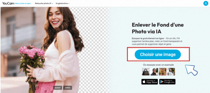 Supprimer le fond d'une image en ligne via IA