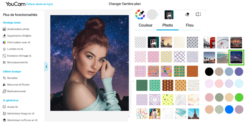 Modifier fond d'une photo gratuit en ligne avec plein de fonds illimités