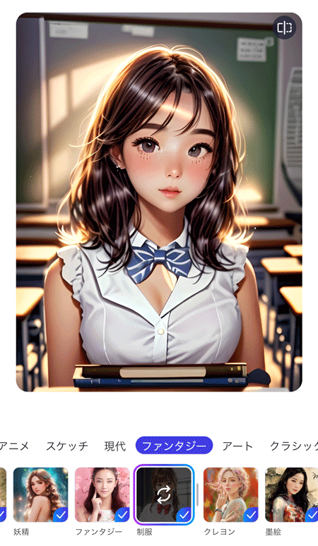 かわいいイラストに変身！