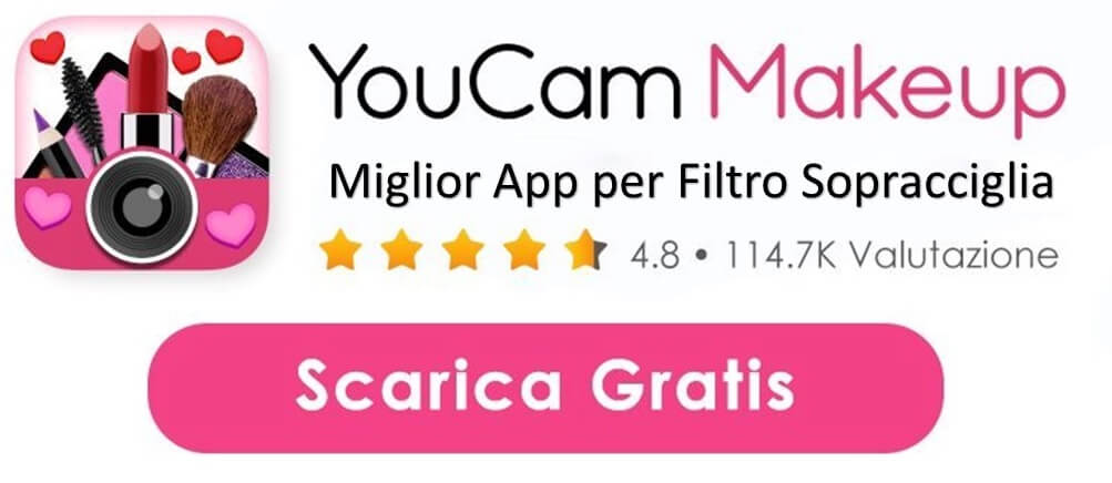 YouCam Perfect: trova la tua forma sopracciglia