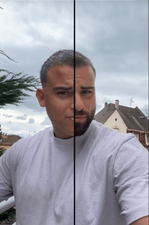 Filtre sans barbe Tiktok