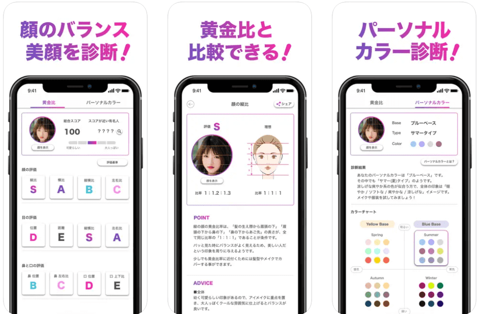 『FaceScore』の操作画面