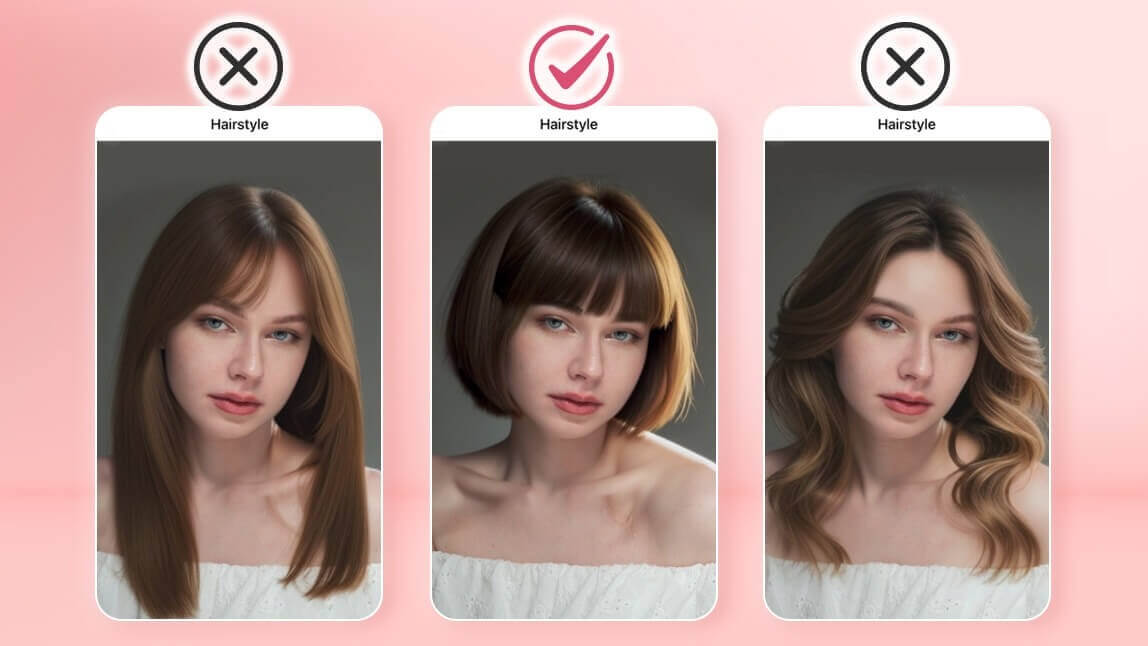 Como encontrar penteados curtos para o formato do seu rosto com um aplicativo de penteado