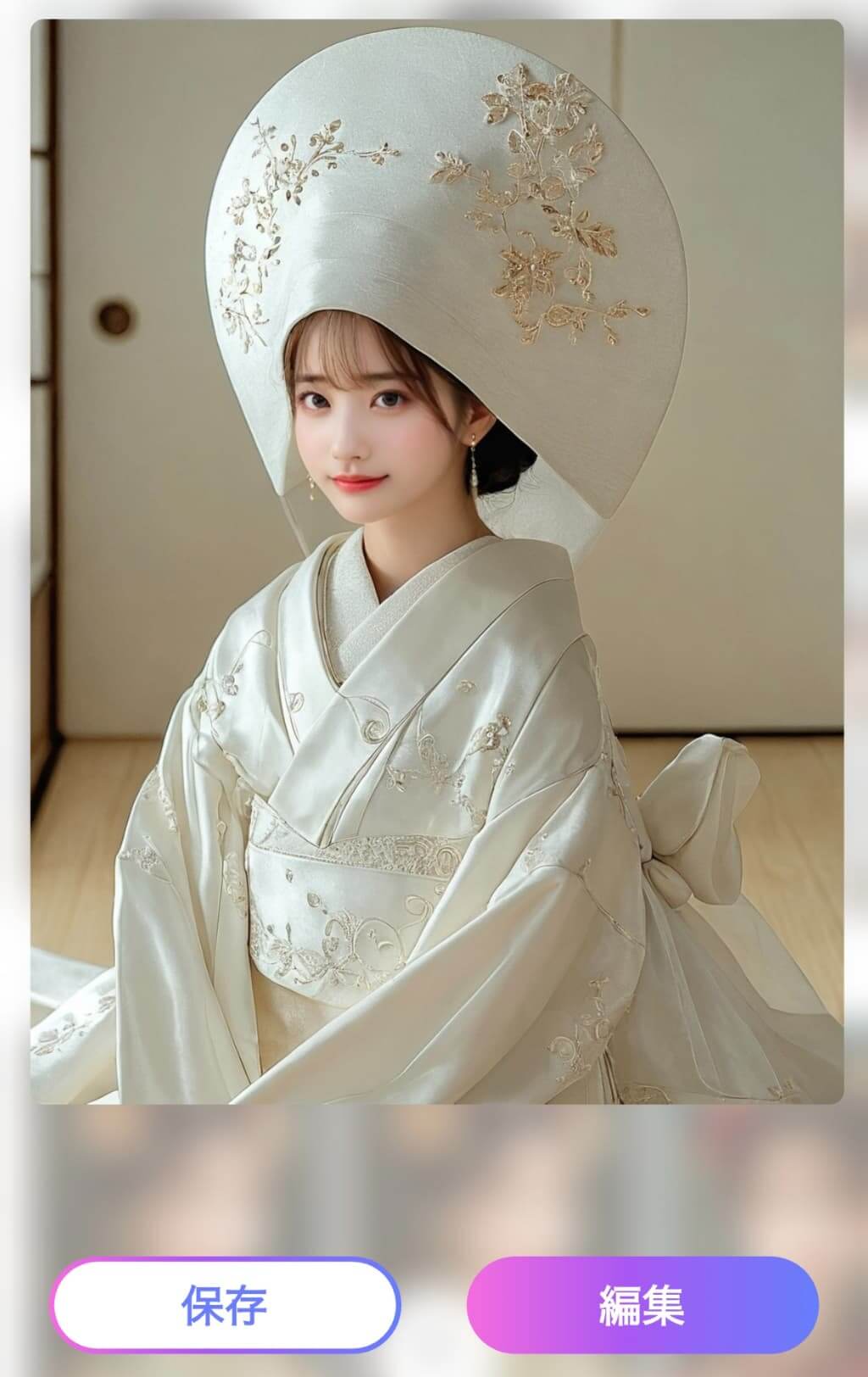 和風の白無垢もなかなか可愛い