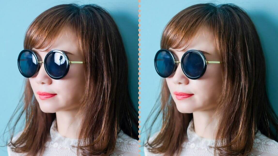 メガネの反射を消す