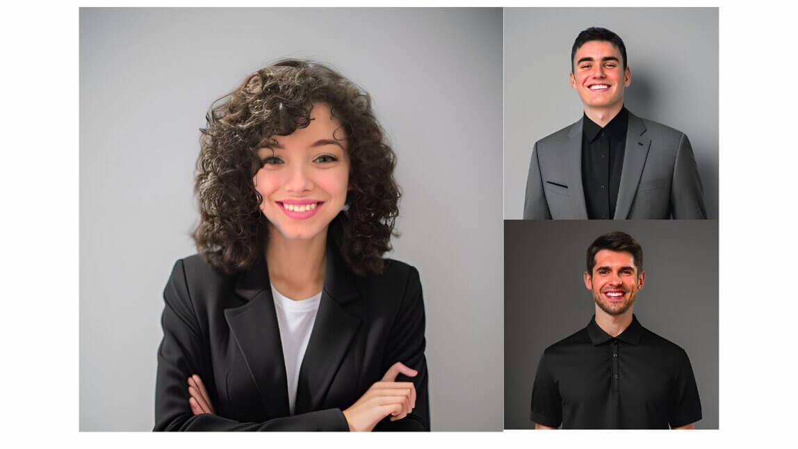 Diverse professional AI avatars created to enhance digital profiles