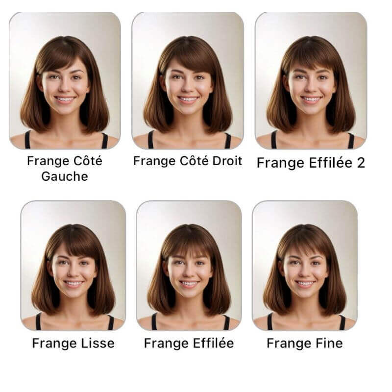 Essayer une coiffure virtuelle avec ma photo : filtre frange