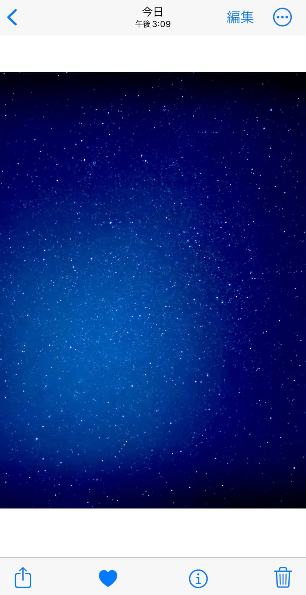 iPhoneで加工した星空の写真