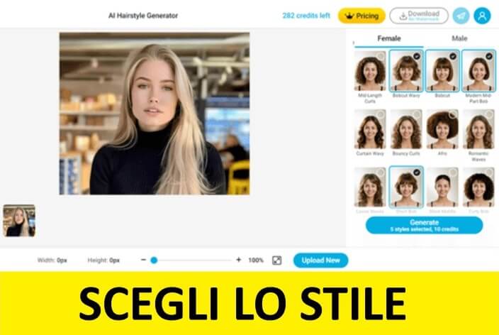 Scegli lo stile di capelli a caschetto