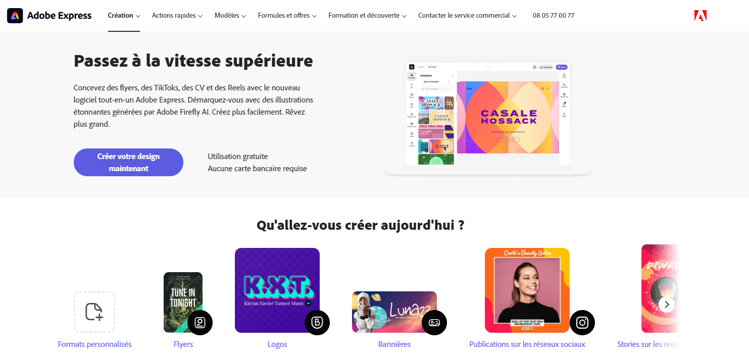 Adobe Express : alternatives à Canva