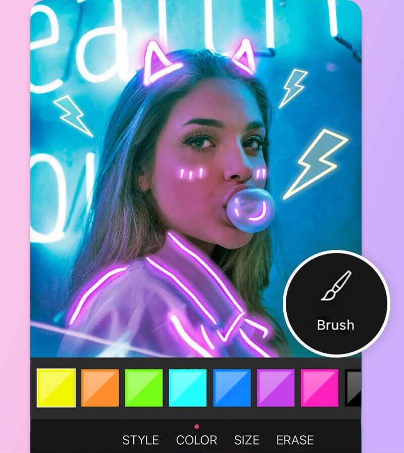 Ajouter un effet néon sur photo