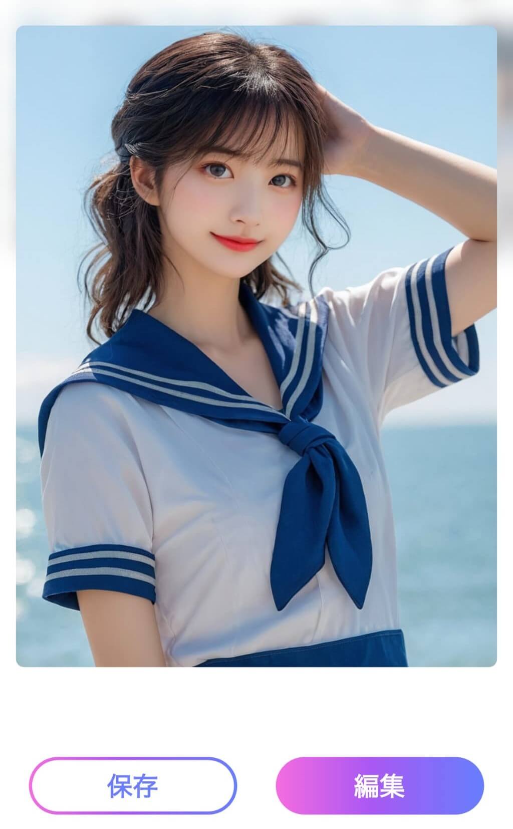 さきほどの美女が制服に変身