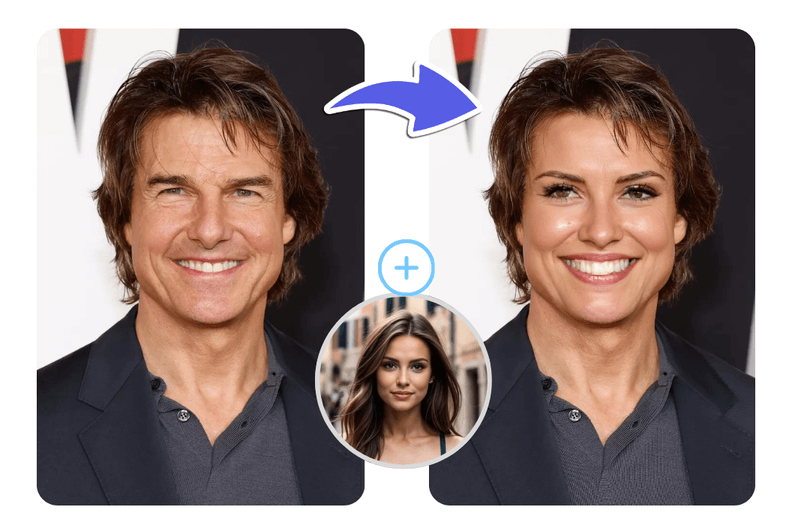 Reimagine Celebrities with Your Face with Gender Swapper