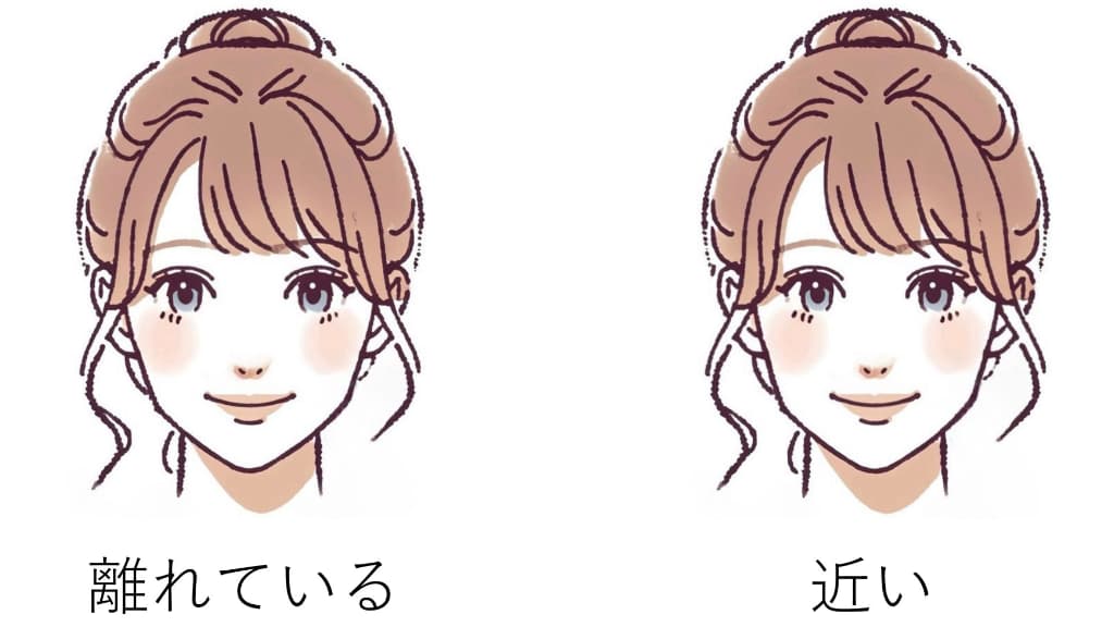 目の距離感は？