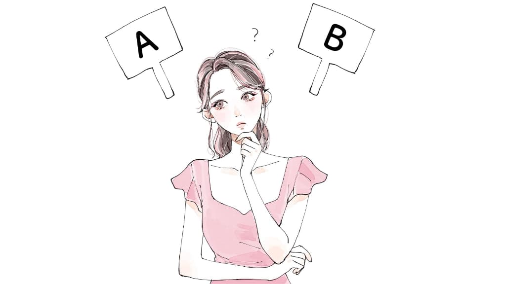 AとBどっちが３つ以上あった？