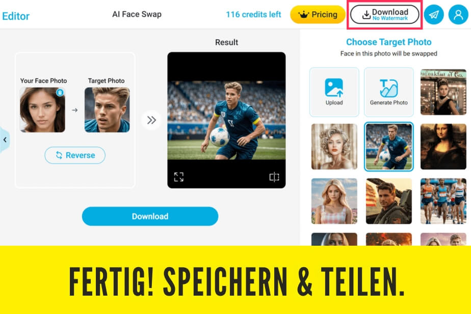 Gender Swap mit YouCam Online Editor