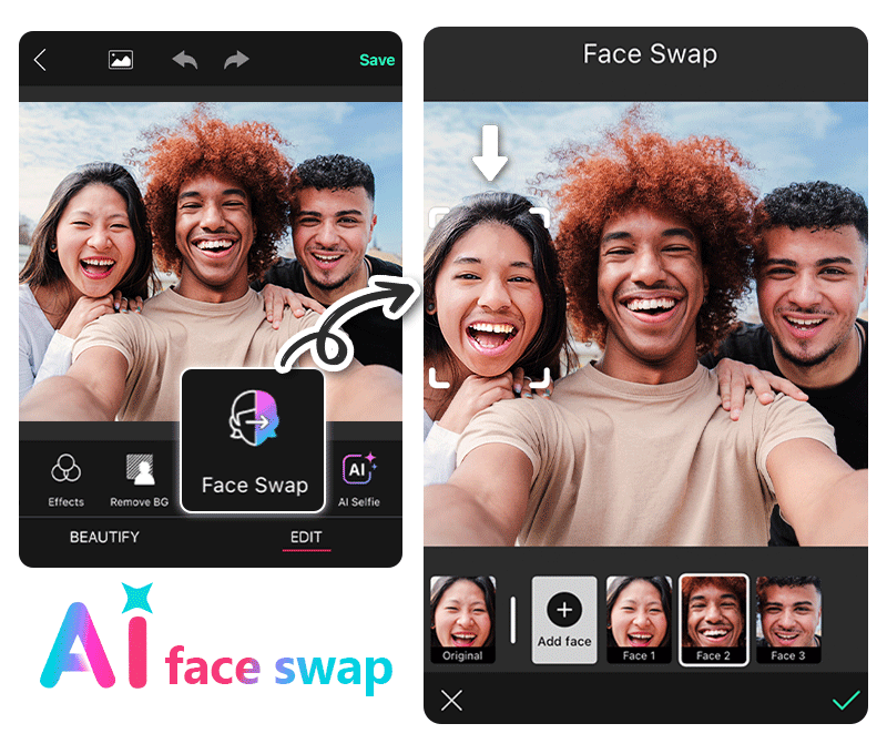 Face Swap: Ritaglia Immagine e Cambia Faccia alle Foto