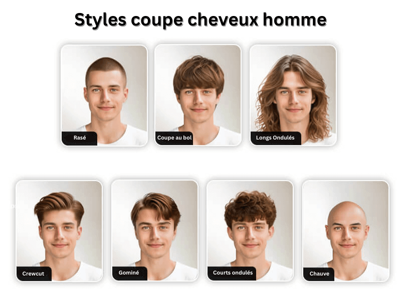 Essayer une coiffure virtuelle avec ma photo pour homme