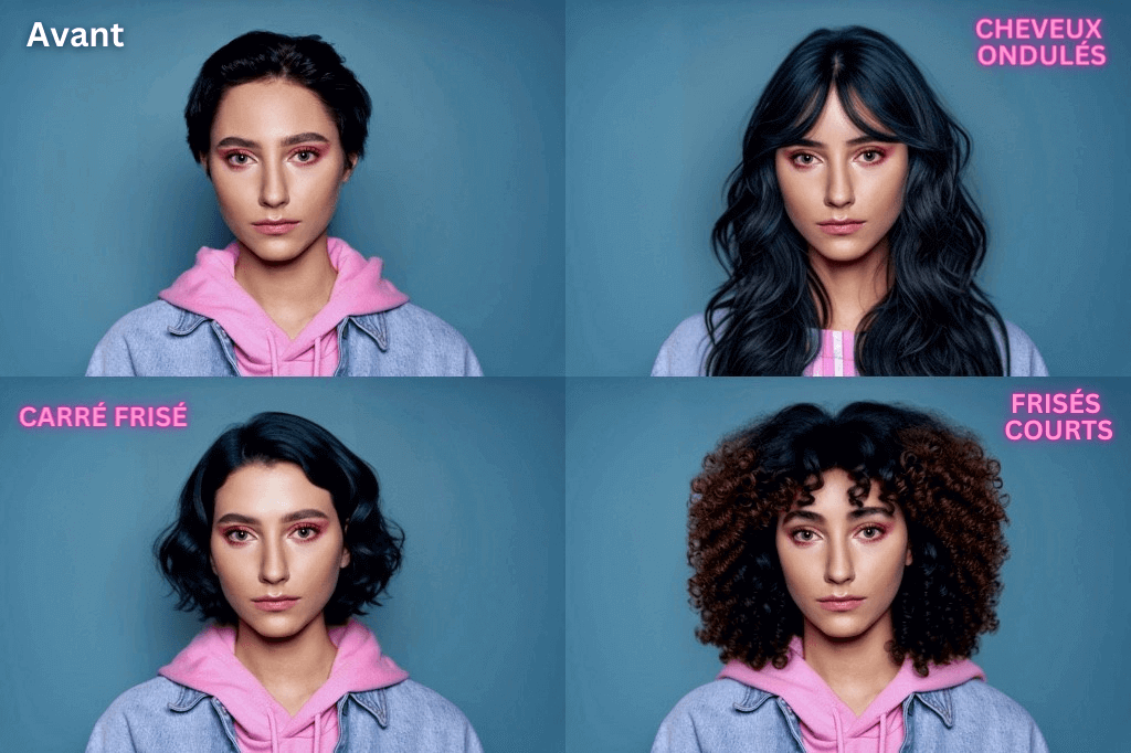 Simulateur coupe de cheveux pour essayer des coiffures virtuelles