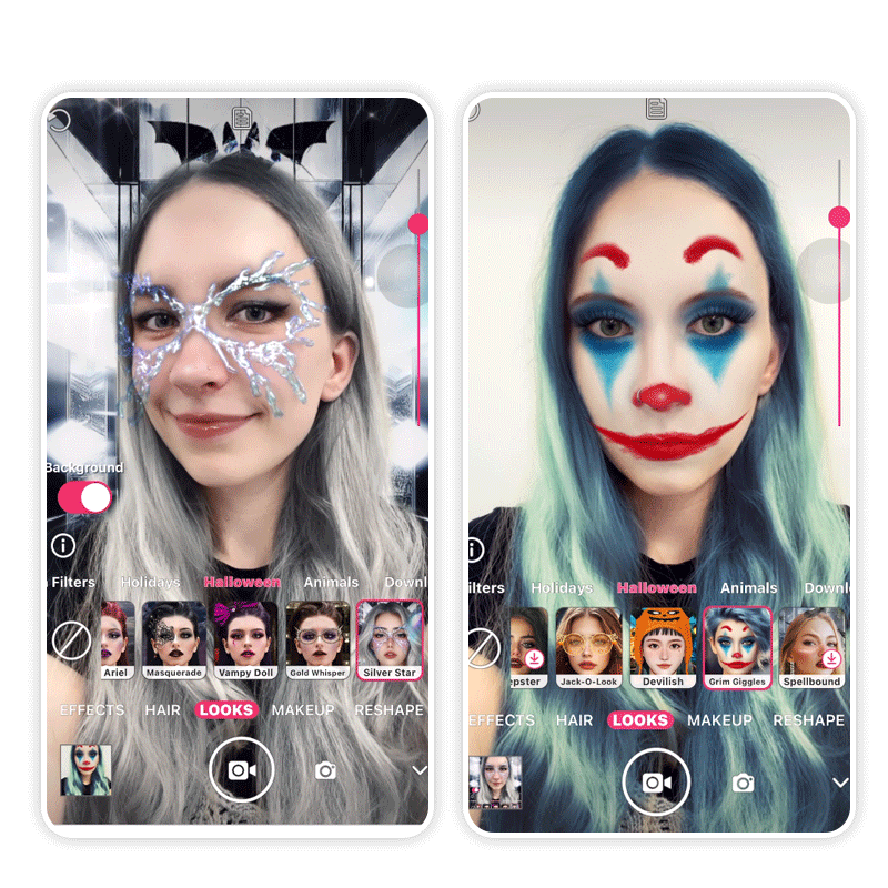 YouCam Makeup Aplicativo de Filtros de Dia das Bruxas 