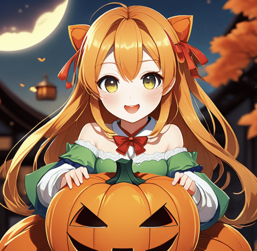 アニメ風のハロウィンアイコン