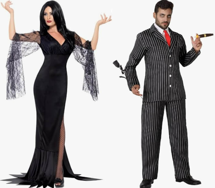 Déguisement couple Halloween : famille addams