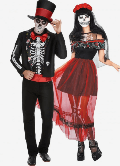 Déguisement halloween couple : dia de los muertos