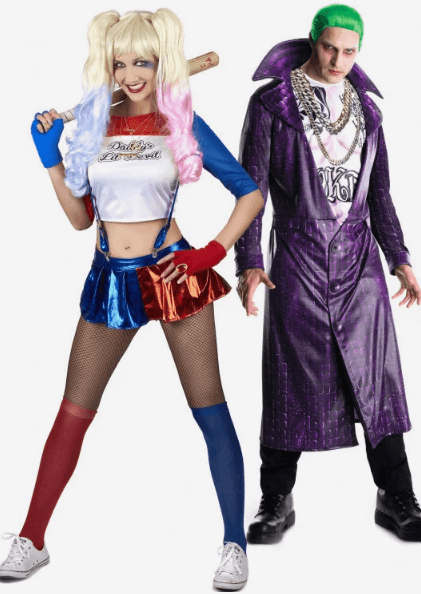 Idée déguisement Halloween couple : Harley Quinn et Joker